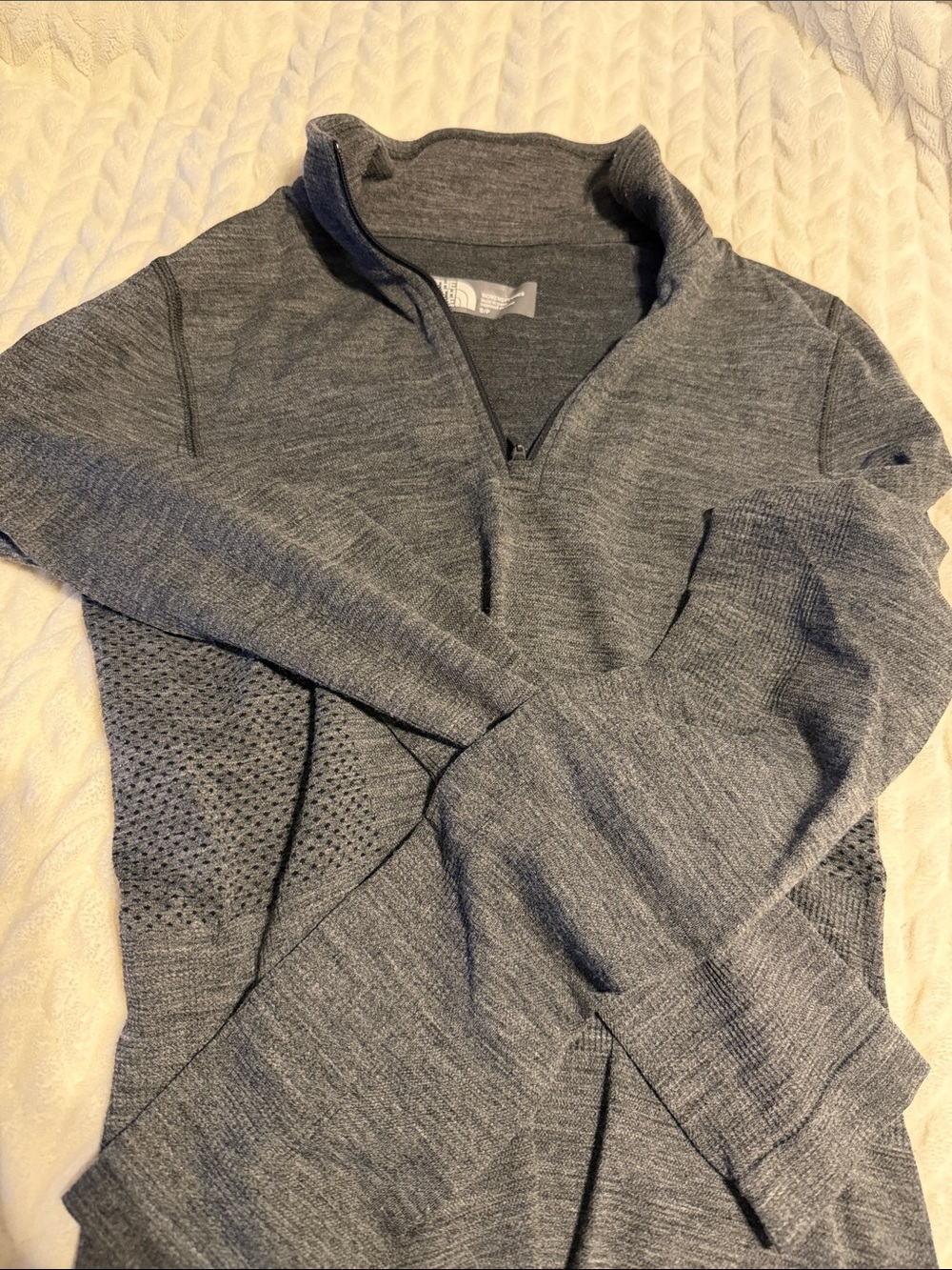 The North Face Women's Gray Quarter-Zip Sweater